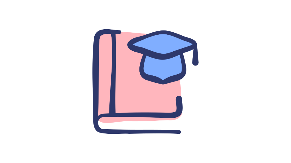 Книга з капелюшком випускника